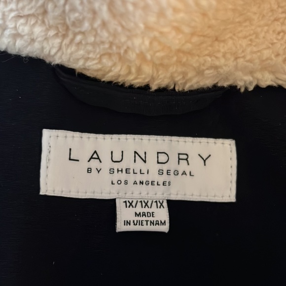 LAUNDRY by Shelli Segal navy blue long jacket 1X - Picture 4 of 11